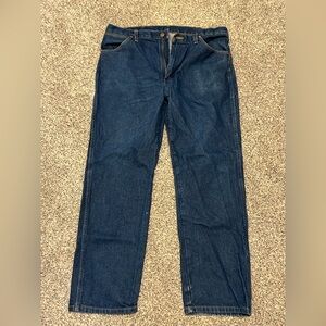 Men's Wrangler Relaxed Fit Jeans - Dark Blue 36x 30 - Like New